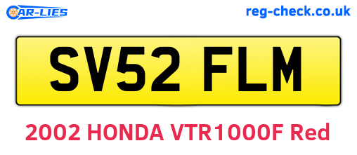 SV52FLM are the vehicle registration plates.