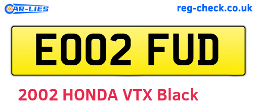 EO02FUD are the vehicle registration plates.