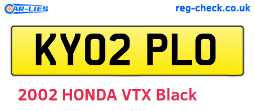 KY02PLO are the vehicle registration plates.
