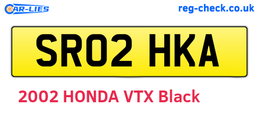SR02HKA are the vehicle registration plates.