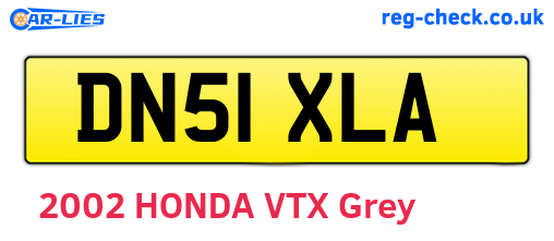 DN51XLA are the vehicle registration plates.