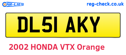 DL51AKY are the vehicle registration plates.