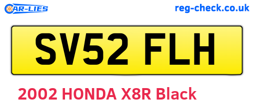 SV52FLH are the vehicle registration plates.