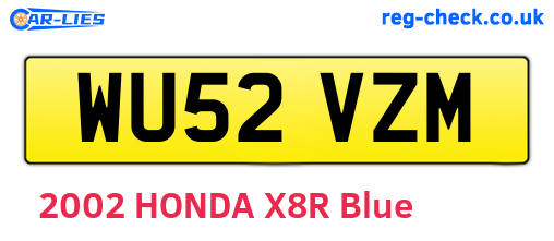 WU52VZM are the vehicle registration plates.