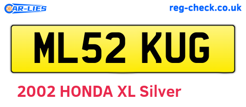 ML52KUG are the vehicle registration plates.