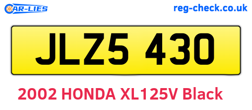 JLZ5430 are the vehicle registration plates.
