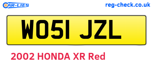 WO51JZL are the vehicle registration plates.