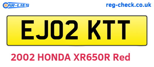 EJ02KTT are the vehicle registration plates.
