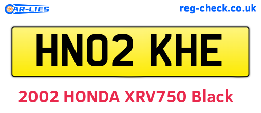 HN02KHE are the vehicle registration plates.