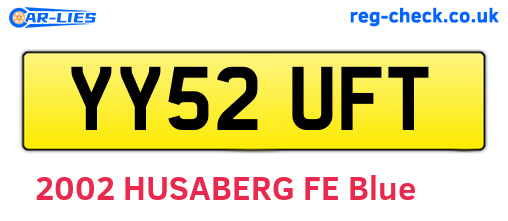 YY52UFT are the vehicle registration plates.