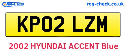 KP02LZM are the vehicle registration plates.