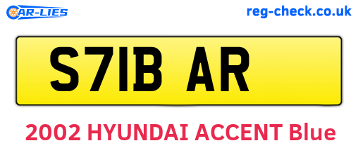 S71BAR are the vehicle registration plates.