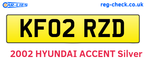 KF02RZD are the vehicle registration plates.
