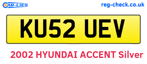 KU52UEV are the vehicle registration plates.
