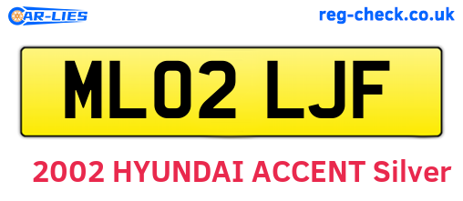 ML02LJF are the vehicle registration plates.
