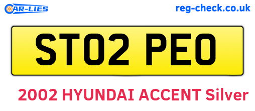 ST02PEO are the vehicle registration plates.