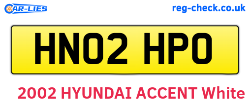 HN02HPO are the vehicle registration plates.
