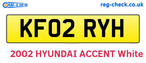 KF02RYH are the vehicle registration plates.