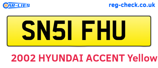 SN51FHU are the vehicle registration plates.