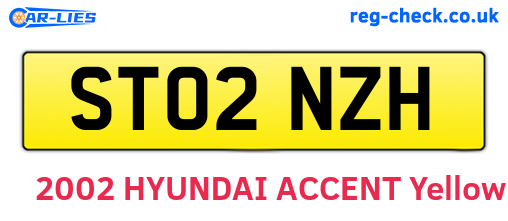 ST02NZH are the vehicle registration plates.