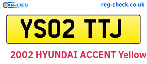YS02TTJ are the vehicle registration plates.
