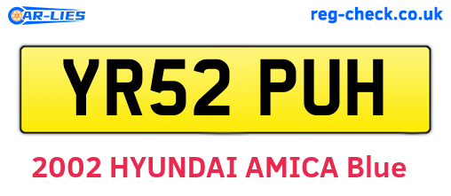 YR52PUH are the vehicle registration plates.