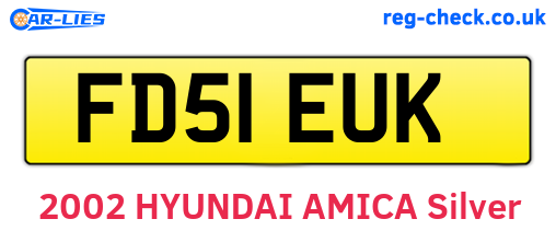 FD51EUK are the vehicle registration plates.