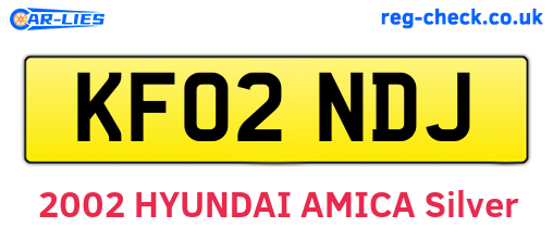 KF02NDJ are the vehicle registration plates.