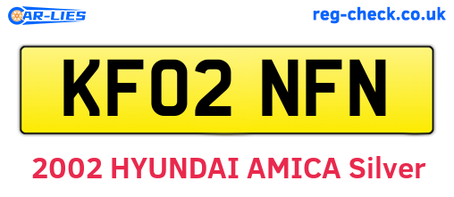 KF02NFN are the vehicle registration plates.