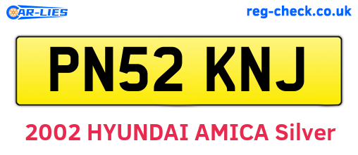 PN52KNJ are the vehicle registration plates.