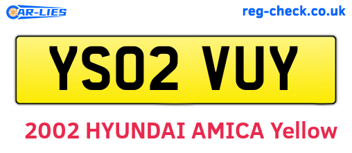 YS02VUY are the vehicle registration plates.