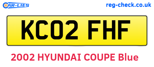 KC02FHF are the vehicle registration plates.
