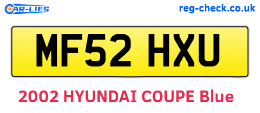 MF52HXU are the vehicle registration plates.