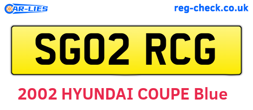 SG02RCG are the vehicle registration plates.