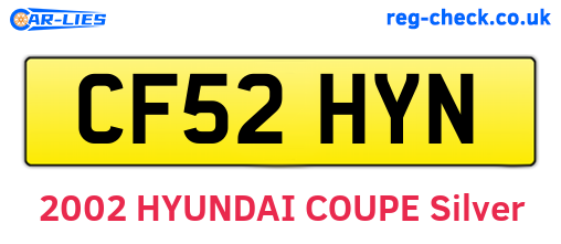CF52HYN are the vehicle registration plates.