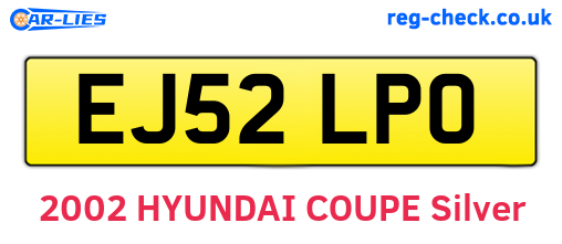 EJ52LPO are the vehicle registration plates.