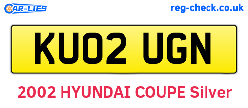 KU02UGN are the vehicle registration plates.