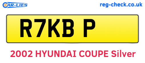 R7KBP are the vehicle registration plates.