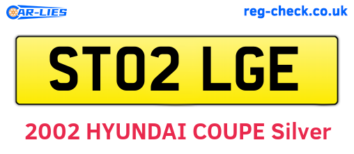 ST02LGE are the vehicle registration plates.