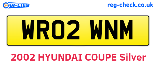 WR02WNM are the vehicle registration plates.
