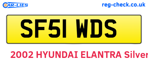 SF51WDS are the vehicle registration plates.