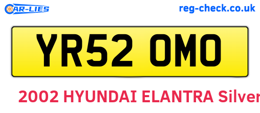 YR52OMO are the vehicle registration plates.