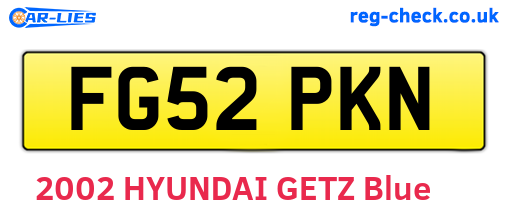 FG52PKN are the vehicle registration plates.