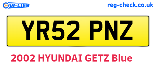 YR52PNZ are the vehicle registration plates.