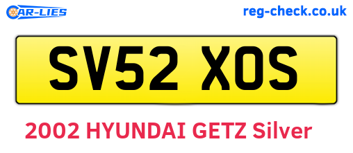 SV52XOS are the vehicle registration plates.