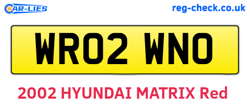 WR02WNO are the vehicle registration plates.