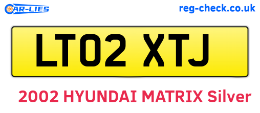 LT02XTJ are the vehicle registration plates.