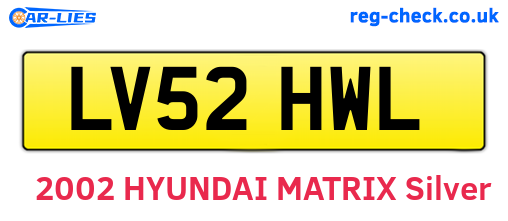 LV52HWL are the vehicle registration plates.