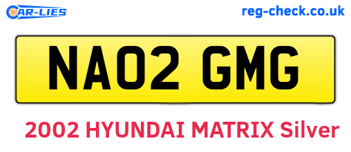 NA02GMG are the vehicle registration plates.