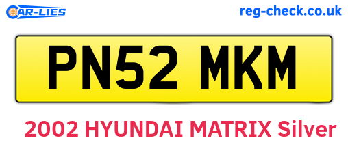 PN52MKM are the vehicle registration plates.